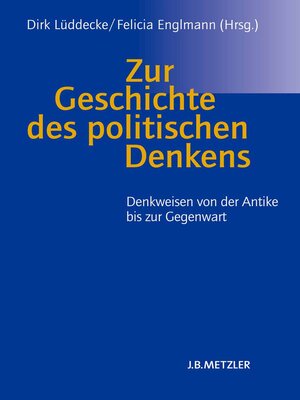 cover image of Zur Geschichte des politischen Denkens